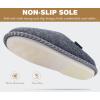 imageKuaiLu Womens Memory Foam Slippers Ladies Cozy Fuzzy Plush Fur Lined Warm Winter Cushioned Slip on House Bedroom Shoes Comfy Indoor Outdoor Hard Sole Arch Supportive Plantar Fasciitis Grey Size 9