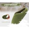 imageKuaiLu Womens Memory Foam Slippers Ladies Cozy Fuzzy Plush Fur Lined Warm Winter Cushioned Slip on House Bedroom Shoes Comfy Indoor Outdoor Hard Sole Arch Supportive Plantar Fasciitis Green Size 9