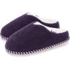 imageKuaiLu Womens Memory Foam Slippers Ladies Cozy Fuzzy Plush Fur Lined Warm Winter Cushioned Slip on House Bedroom Shoes Comfy Indoor Outdoor Hard Sole Arch Supportive Plantar Fasciitis Purple Size 8