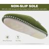 imageKuaiLu Womens Memory Foam Slippers Ladies Cozy Fuzzy Plush Fur Lined Warm Winter Cushioned Slip on House Bedroom Shoes Comfy Indoor Outdoor Hard Sole Arch Supportive Plantar Fasciitis Green Size 8