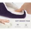 imageKuaiLu Womens Memory Foam Slippers Ladies Cozy Fuzzy Plush Fur Lined Warm Winter Cushioned Slip on House Bedroom Shoes Comfy Indoor Outdoor Hard Sole Arch Supportive Plantar Fasciitis Purple Size 8
