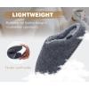 imageKuaiLu Womens Memory Foam Slippers Ladies Cozy Fuzzy Plush Fur Lined Warm Winter Cushioned Slip on House Bedroom Shoes Comfy Indoor Outdoor Hard Sole Arch Supportive Plantar Fasciitis Grey Size 7