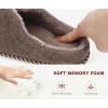 imageKuaiLu Womens Memory Foam Slippers Ladies Cozy Fuzzy Plush Fur Lined Warm Winter Cushioned Slip on House Bedroom Shoes Comfy Indoor Outdoor Hard Sole Arch Supportive Plantar Fasciitis Brown Size 7