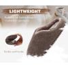 imageKuaiLu Womens Memory Foam Slippers Ladies Cozy Fuzzy Plush Fur Lined Warm Winter Cushioned Slip on House Bedroom Shoes Comfy Indoor Outdoor Hard Sole Arch Supportive Plantar Fasciitis Brown Size 8