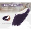 imageKuaiLu Womens Memory Foam Slippers Ladies Cozy Fuzzy Plush Fur Lined Warm Winter Cushioned Slip on House Bedroom Shoes Comfy Indoor Outdoor Hard Sole Arch Supportive Plantar Fasciitis Purple Size 10
