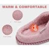 imageKuaiLu Womens Memory Foam Slippers Ladies Cozy Fuzzy Plush Fur Lined Warm Winter Cushioned Slip on House Bedroom Shoes Comfy Light Pink Size 7