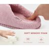 imageKuaiLu Womens Memory Foam Slippers Ladies Cozy Fuzzy Plush Fur Lined Warm Winter Cushioned Slip on House Bedroom Shoes Comfy Light Pink Size 8
