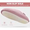imageKuaiLu Womens Memory Foam Slippers Ladies Cozy Fuzzy Plush Fur Lined Warm Winter Cushioned Slip on House Bedroom Shoes Comfy Light Pink Size 8