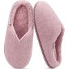imageKuaiLu Womens Memory Foam Slippers Ladies Cozy Fuzzy Plush Fur Lined Warm Winter Cushioned Slip on House Bedroom Shoes Comfy Light Pink Size 8