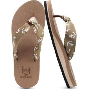 imageKuaiLu Flip Flops Women Yoga Foam Ladies Comfort Arch Support Summer Beach Casual Thong Sandals