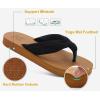imageKuaiLu Flip Flops Women Yoga Foam Ladies Comfort Arch Support Summer Beach Casual Thong SandalsBlack Tan