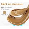 imageKuaiLu Flip Flops Women Yoga Foam Ladies Comfort Arch Support Summer Beach Casual Thong SandalsKhaki