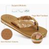 imageKuaiLu Flip Flops Women Yoga Foam Ladies Comfort Arch Support Summer Beach Casual Thong SandalsKhaki
