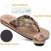 imageKuaiLu Flip Flops Women Yoga Foam Ladies Comfort Arch Support Summer Beach Casual Thong SandalsLight Brown