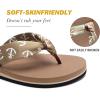 imageKuaiLu Flip Flops Women Yoga Foam Ladies Comfort Arch Support Summer Beach Casual Thong SandalsLight Brown