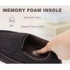 imageKuaiLu Mens Memory Foam Moccasin Slippers Arch Support Cushion Yoga Foam Fuzzy Zipper House Shoes with Indoor Outdoor Rubber SoleDark Brown