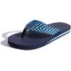 imageKuaiLu Mens Leather Flip Flops Arch Support Summer Beach Pool Water Thong Sandals Waterproof Rubber Walking ShoesBright Blue