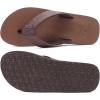 imageKuaiLu Mens Leather Flip Flops Arch Support Summer Beach Pool Water Thong Sandals Waterproof Rubber Walking ShoesCoffee