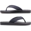 imageKuaiLu Mens Leather Flip Flops Arch Support Summer Beach Pool Water Thong Sandals Waterproof Rubber Walking ShoesDark Grey