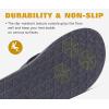 imageKuaiLu Mens Leather Flip Flops Arch Support Summer Beach Pool Water Thong Sandals Waterproof Rubber Walking ShoesDark Grey