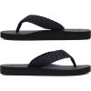 imageKuaiLu Mens Leather Flip Flops Arch Support Summer Beach Pool Water Thong Sandals Waterproof Rubber Walking ShoesLight Black