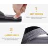 imageKuaiLu Mens Leather Flip Flops Arch Support Summer Beach Pool Water Thong Sandals Waterproof Rubber Walking ShoesLight Grey