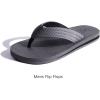 imageKuaiLu Mens Leather Flip Flops Arch Support Summer Beach Pool Water Thong Sandals Waterproof Rubber Walking ShoesLight Grey