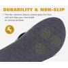 imageKuaiLu Mens Leather Flip Flops Arch Support Summer Beach Pool Water Thong Sandals Waterproof Rubber Walking ShoesLight Grey