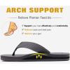 imageKuaiLu Mens Leather Flip Flops Arch Support Summer Beach Pool Water Thong Sandals Waterproof Rubber Walking ShoesLight Grey