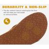 imageKuaiLu Mens Leather Flip Flops Arch Support Summer Beach Pool Water Thong Sandals Waterproof Rubber Walking ShoesTan