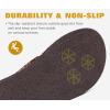 imageKuaiLu Mens Leather Flip Flops Arch Support Summer Beach Pool Water Thong Sandals Waterproof Rubber Walking ShoesTan Brown