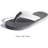 imageKuaiLu Mens Leather Flip Flops Arch Support Summer Beach Pool Water Thong Sandals Waterproof Rubber Walking ShoesWhite Grey