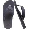 imageKuaiLu Mens Leather Flip Flops Arch Support Summer Beach Pool Water Thong Sandals Waterproof Rubber Walking ShoesDark Grey