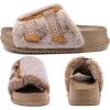 imageKuaiLu Womens Fluff Slippers Plantar Fasciitis Arch Support Platform Slippers Ladies Fashion Open Toe Faux Fur Sliders Womens House Slipper Size 612Camel Brown Adjustable