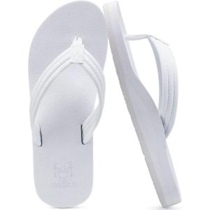 imageKuaiLu Women Flip FlopsAll White