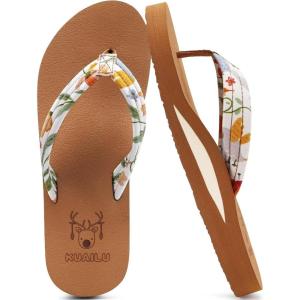 imageKuaiLu Women Flip FlopsBeige Khaki