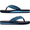 imageKuaiLu Mens Yoga Mat Leather Flip Flops with Arch Support Comfortable Cushion Walking Thong Sandals Slip On Indoor OutdoorBright Blue