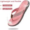 imageKuaiLu Womens Casual Flip Flops Comfortable Yoga Mat Arch Support Memory Foam Comfort Cushion Summer Beach Pool Slip on Walking Thong Sandals Ladies Orthotic Recovery Plantar Fasciitis Pink 6
