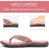 imageKuaiLu Womens Casual Flip Flops Comfortable Yoga Mat Arch Support Memory Foam Comfort Cushion Summer Beach Pool Slip on Walking Thong Sandals Ladies Orthotic Recovery Plantar Fasciitis Pink 7