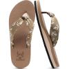 imageKuaiLu Flip Flops Women Yoga Foam Ladies Comfort Arch Support Summer Beach Casual Thong Sandals Silk Light Brown Size 9