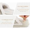 imageKuaiLu Womens Chic Furry Platform Slippers Fuzzy Teddy Fleece Cross Band Open Toe Sandals with Comfortable Arch Support Slip on House Shoes Indoor OutdoorSnow White