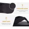 imageKuaiLu Womens Dressy Sandals Arch Support Yoga Mat Walking Cross Slides Ladies Slip on Orthotic Travel Outfits Slippers Cushion ComfortableAll Black
