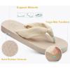 imageKuaiLu Womens Dressy Sandals Arch Support Yoga Mat Walking Cross Slides Ladies Slip on Orthotic Travel Outfits Slippers Cushion ComfortableBeige