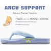 imageKuaiLu Womens Dressy Sandals Arch Support Yoga Mat Walking Cross Slides Ladies Slip on Orthotic Travel Outfits Slippers Cushion ComfortableBlue