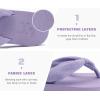 imageKuaiLu Womens Dressy Sandals Arch Support Yoga Mat Walking Cross Slides Ladies Slip on Orthotic Travel Outfits Slippers Cushion ComfortableLight Purple