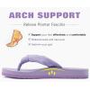 imageKuaiLu Womens Dressy Sandals Arch Support Yoga Mat Walking Cross Slides Ladies Slip on Orthotic Travel Outfits Slippers Cushion ComfortableLight Purple