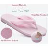 imageKuaiLu Womens Dressy Sandals Arch Support Yoga Mat Walking Cross Slides Ladies Slip on Orthotic Travel Outfits Slippers Cushion ComfortablePink