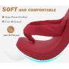 imageKuaiLu Womens Dressy Sandals Arch Support Yoga Mat Walking Cross Slides Ladies Slip on Orthotic Travel Outfits Slippers Cushion ComfortableRed