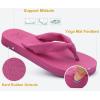 imageKuaiLu Womens Dressy Sandals Arch Support Yoga Mat Walking Cross Slides Ladies Slip on Orthotic Travel Outfits Slippers Cushion ComfortableRose