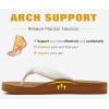 imageKuaiLu Womens Dressy Sandals Arch Support Yoga Mat Walking Cross Slides Ladies Slip on Orthotic Travel Outfits Slippers Cushion ComfortableWhite Khaki